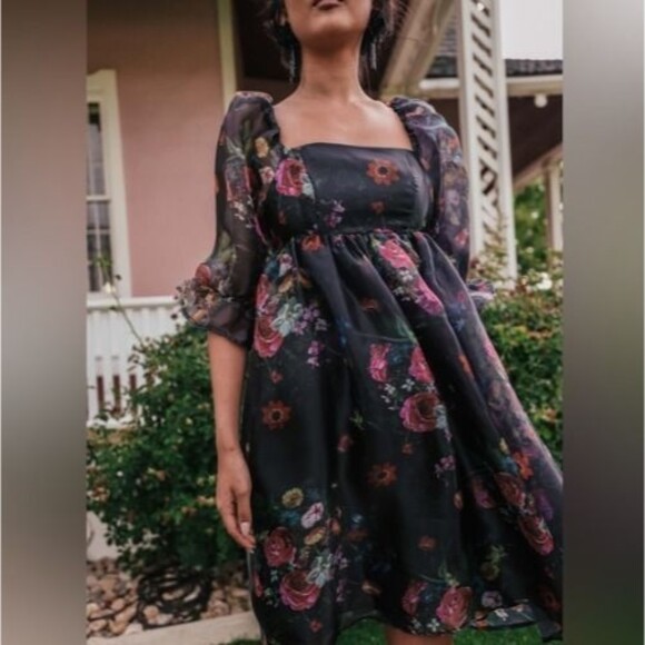 Jesskae Dresses & Skirts - NWT JessaKae Polly Black Floral Dress Plus Size 3XL